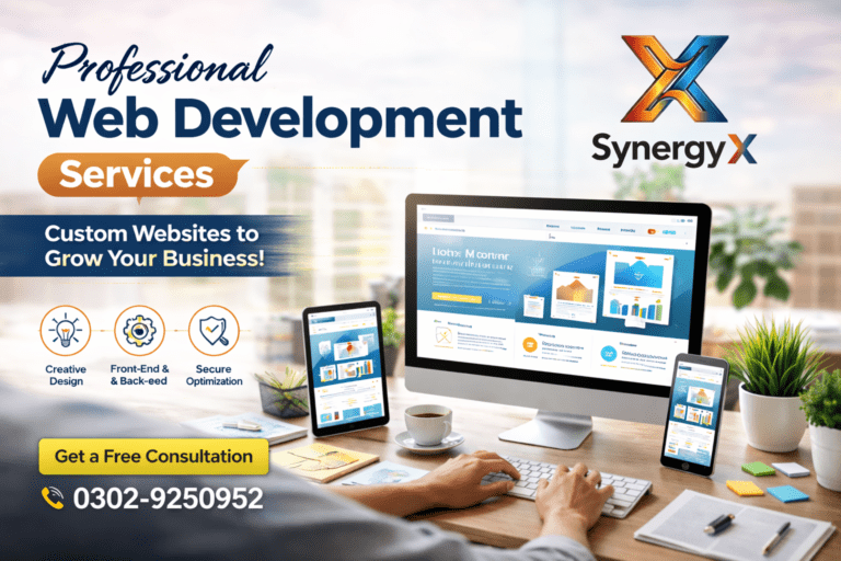 Professional web development services promotion